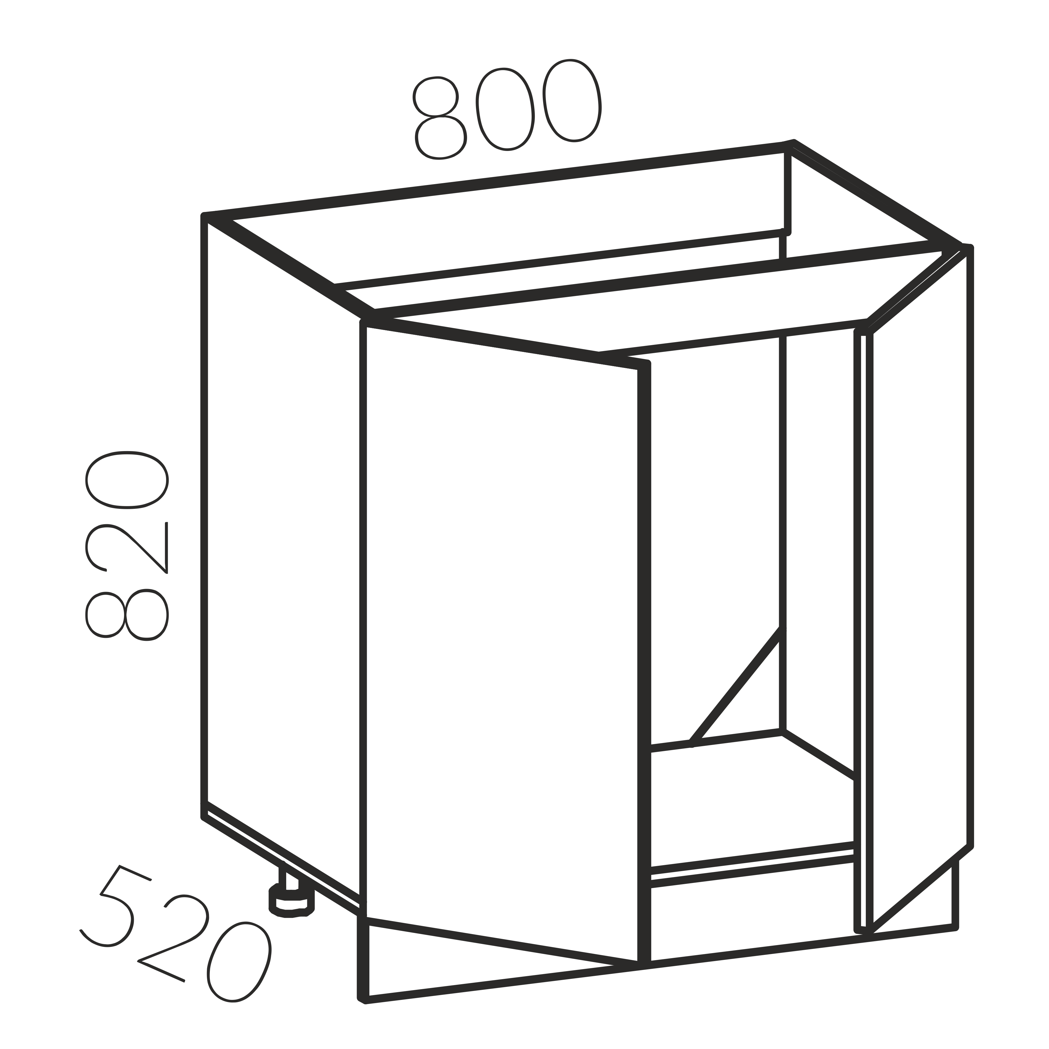 Тумба под мойку 800 (Гриджио)