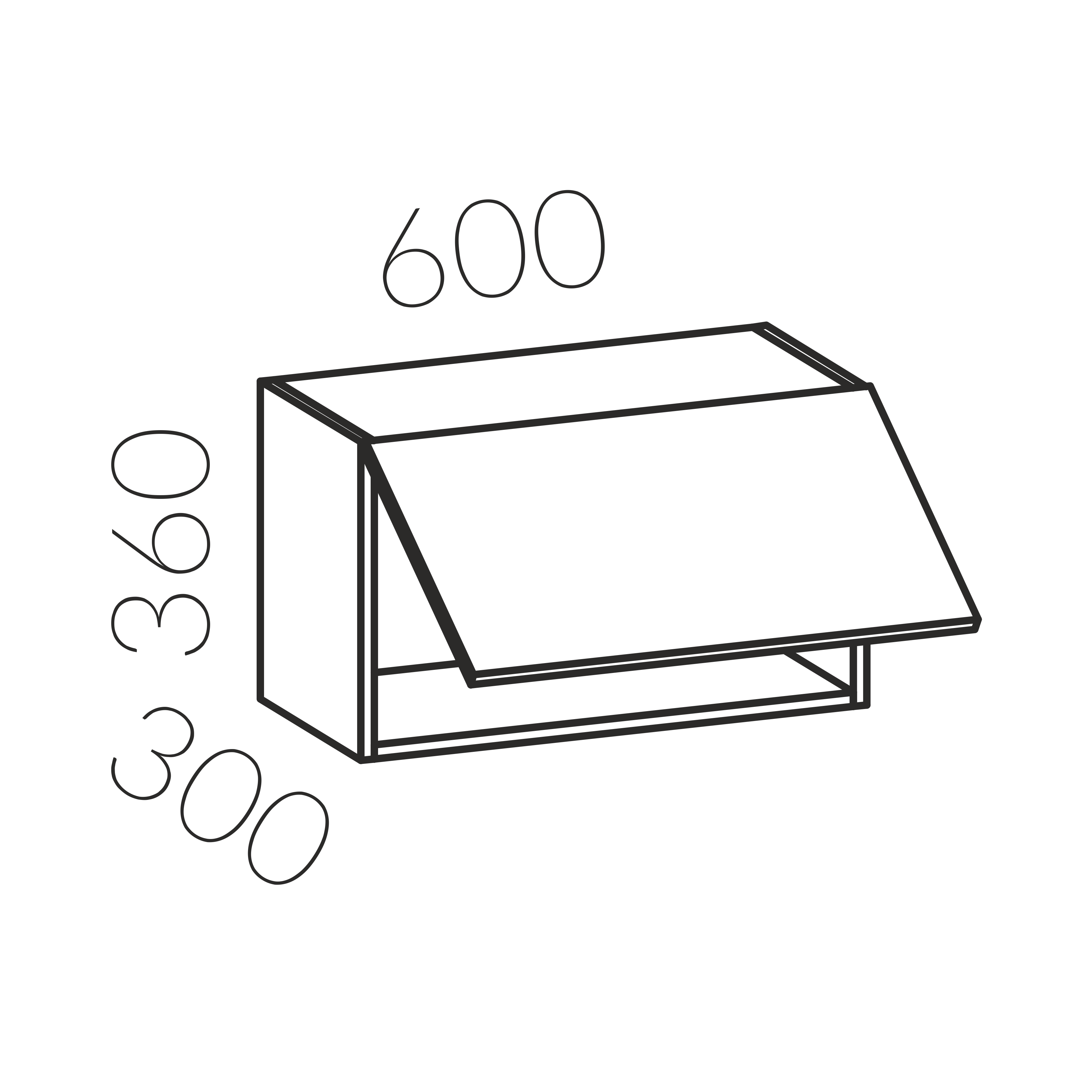 Шкаф навесной 600х360 (Мадлен)