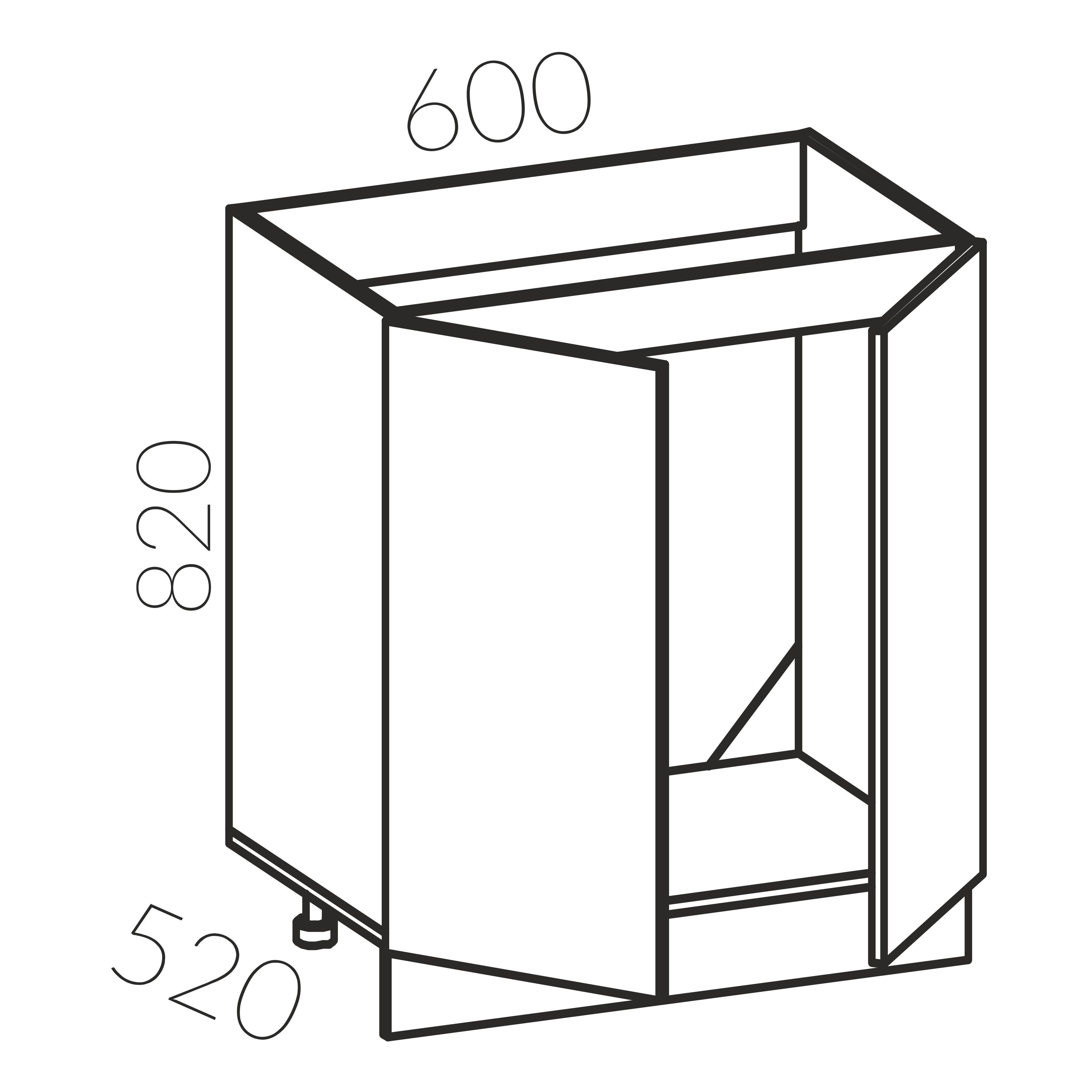 Тумба под мойку 600 (Мята)